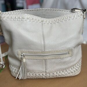 Authentic Brighton Off-White/Cream Soft Leather Shoulder Bag
